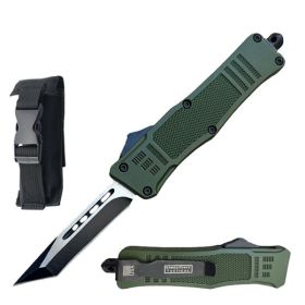 7" Street Walker Out Of The Front OTF Knife Army Green Tanto Blade
