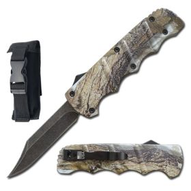 8.75" Automatic Titan Fall Camo OTF Drop Point Blade Knife
