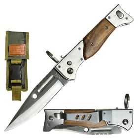 10.65" Overall AK47 Military Bayonet Switch Blade Automatic Knife