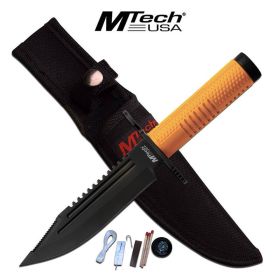 Mtech USA Fixed Blade Stealth Survival Knife Tennis Racket Handle Orange