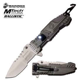 Mtech US Marines Tactical Lethal Spring Assisted Knife In Grey Rescue