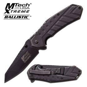 Mtech Extreme All Black Spring Assisted Pocket Folding Knife