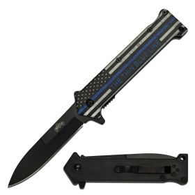 The Thin Blue Line Spring Assisted Opening 'Legal Automatic' Knife