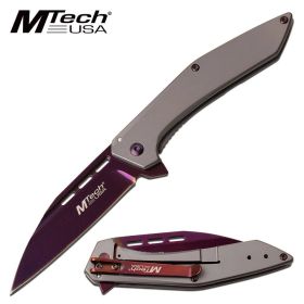 Grey Stainless Steel Manual Folding Pocket Knife 7.75 Inch