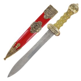 11.5" Roman Royal Etched Wave Pattern Gladius Pugio Dagger