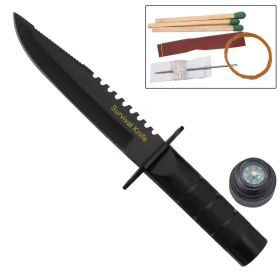 9" 1045 Surgical Steel Sawback Survival Hunting Knife
