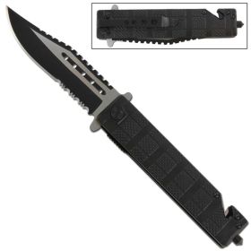 Black Drifter Rescue Spring Assist Knife