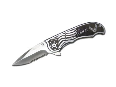 Air Force Design Printed Metal Handle Assisted Open Knife