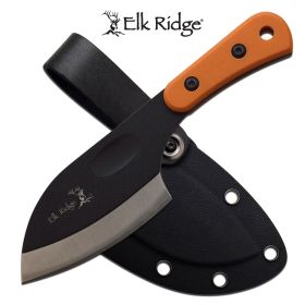 Cleaver Knife 5.6" Overall Elk Ridge Tactical Hunter Full Tang With Sheath