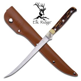 Fillet Knife 12" Fixed Blade Bone Handle Full Tang Fishing