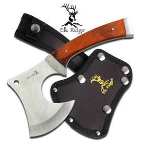Elk Ridge Tactical Throwing Axe Brown Wood Handle With Sheath