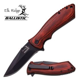 4.5" Closed Spring Assisted Knife With Pakkawood Handle