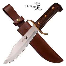 14.5" Custom Chrome Bowie Hunter Knife 4mm Thick Blade Full Tang