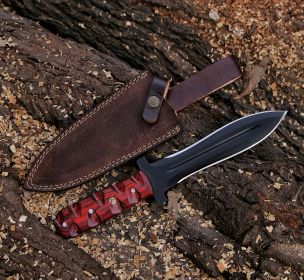 12.3" Hand Forged Combat Custom Handmade Hunting Dagger Knife