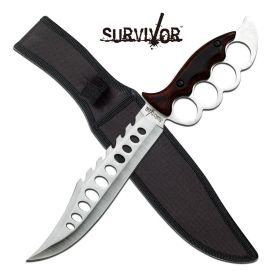 14" Knuckle Handle Combat Bowie Fixed Blade Knife