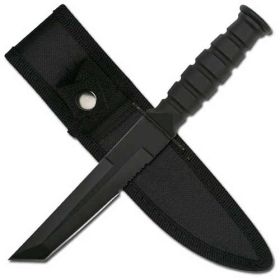 7.5" Miniature Black Tanto Combat Survival Knife