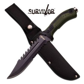12.75 Inch Fixed Blade Big Bore Saw Back Tactical Combat Knife