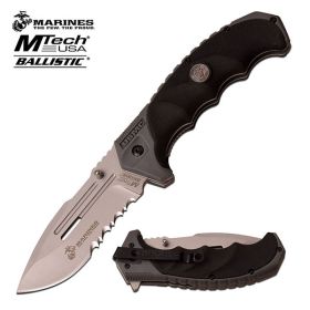 MTech USA 5 Inch Marines Spring Assisted Knife Black Grey