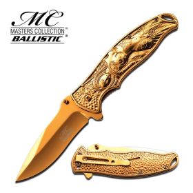 Master Ballistic Assisted Opening Spring Assisted Knife Gold Mermaid