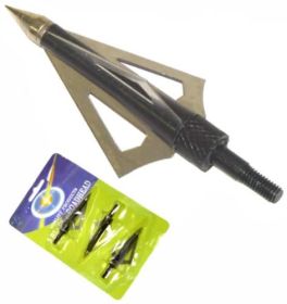 3 Pcs Broadhead Tips for Cross Bow Arrows Crossbows