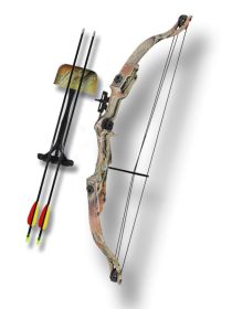 20LB Draw Autumn Camo Compound Training Archery Bow Set 85 FPS