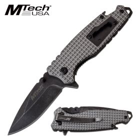 Mtech Grey Multi-Tool Tactical EDC Bottle Opener Spring-Assist Folding Knife