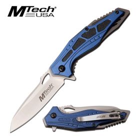 Mtech USA 7.75 inch Spring Assisted Pocket Knife Blue