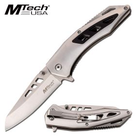 Mtech Stainless Steel Spring Assisted Pocket Knife With Black Pakkawood