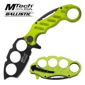 Assisted Opening Knife 5.5 Inches Closed with Green and Black Handle