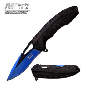 Mtech Blue & Black Finish Blade Spring Assist Assisted Knife
