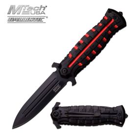 4.75 Inch Closed Red Dagger Style Spring  Assisted Opening Knife