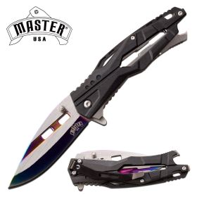 3.5" Two Tone Blade Multi Tool Spring Assisted Camo Knife