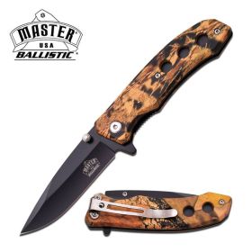 Ballistic Camo Handle Spring Assisted Folding Hunter Knife