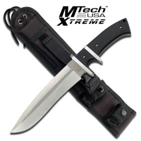 13" Silver Finger Guard Fixed Blade Bowie Dagger Hunter Combat Knife