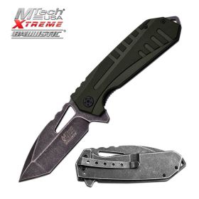 MTech Tactical Spring Assist Folding Knife Army Green Tanto EDC