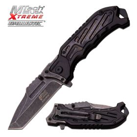 Mtech Xtreme Ballistic Assisted Combat Tanto Pocket Knife Grey Pakkawood
