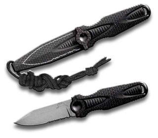 6.5 Inches Neck Knife Mini Hunting Knife With Serrated Drop Point Blade