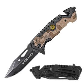 Rescue Spring Assist Marines Folding Knife - Digital Camo