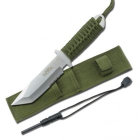Survival Tanto Emergency Fire Starter Hunting Camping Knife Full Tang