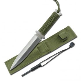 Outdoor Survival Full Tang Fire Starter Double Bladed Camping Knife