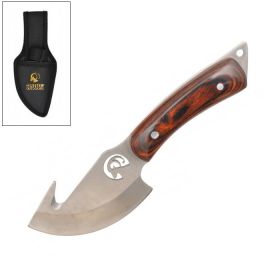 7.25" Hunting Stainless Steel Gut Hook Skinning Knife with Sheath Skinner