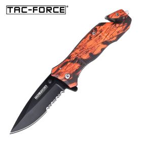 Assisted Opening CAMO Belt Cutter Glass Breaker Rescue Knife
