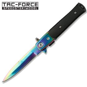 4 Inch Closed Titanium Stiletto Style Assisted Knife With G-10 Handle