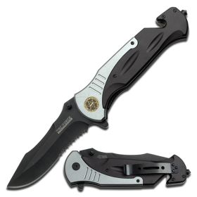 Tactical Sheriff Rescue Spring Assisted Opening Folding Knife 6-Inch Closed