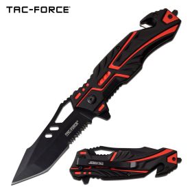 8.5" Tanto Tactical Spring Assisted Opening Pocket Knife Red