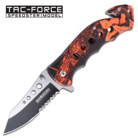 Spring Assist - 'Legal Automatic' Knife - Red Camo Handle