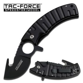 Tactical Heavy Duty Guthook Finger Hole Spring Assisted Knife