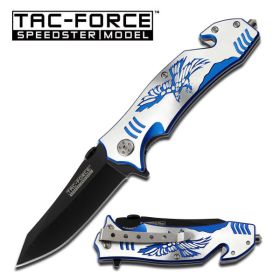 4.75" Closed Blue Eagle Pattern Rescue Spring Assist Knife