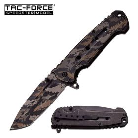 Tac-Force 4.75 Inch Closed Laser Digital Camo Spring Assisted Opening Knife