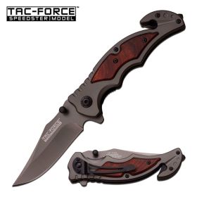 4.75 Inch Closed Grey Tactical Rescue Spring Assisted Knife